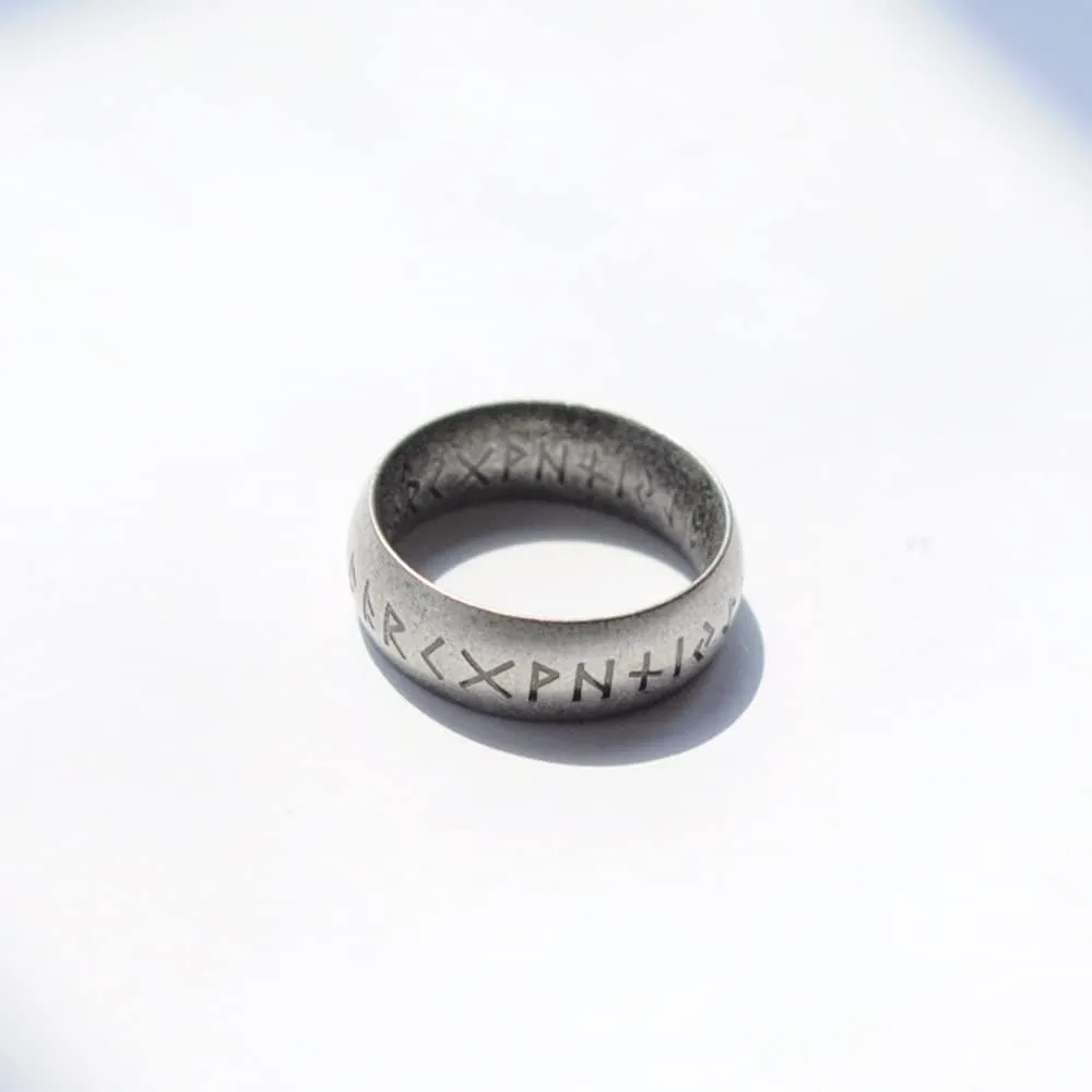 Elder Futhark Ring - Nordic Alphabet Design Viking Jewelry Rings