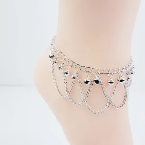 Elegant Silver Slave Anklet