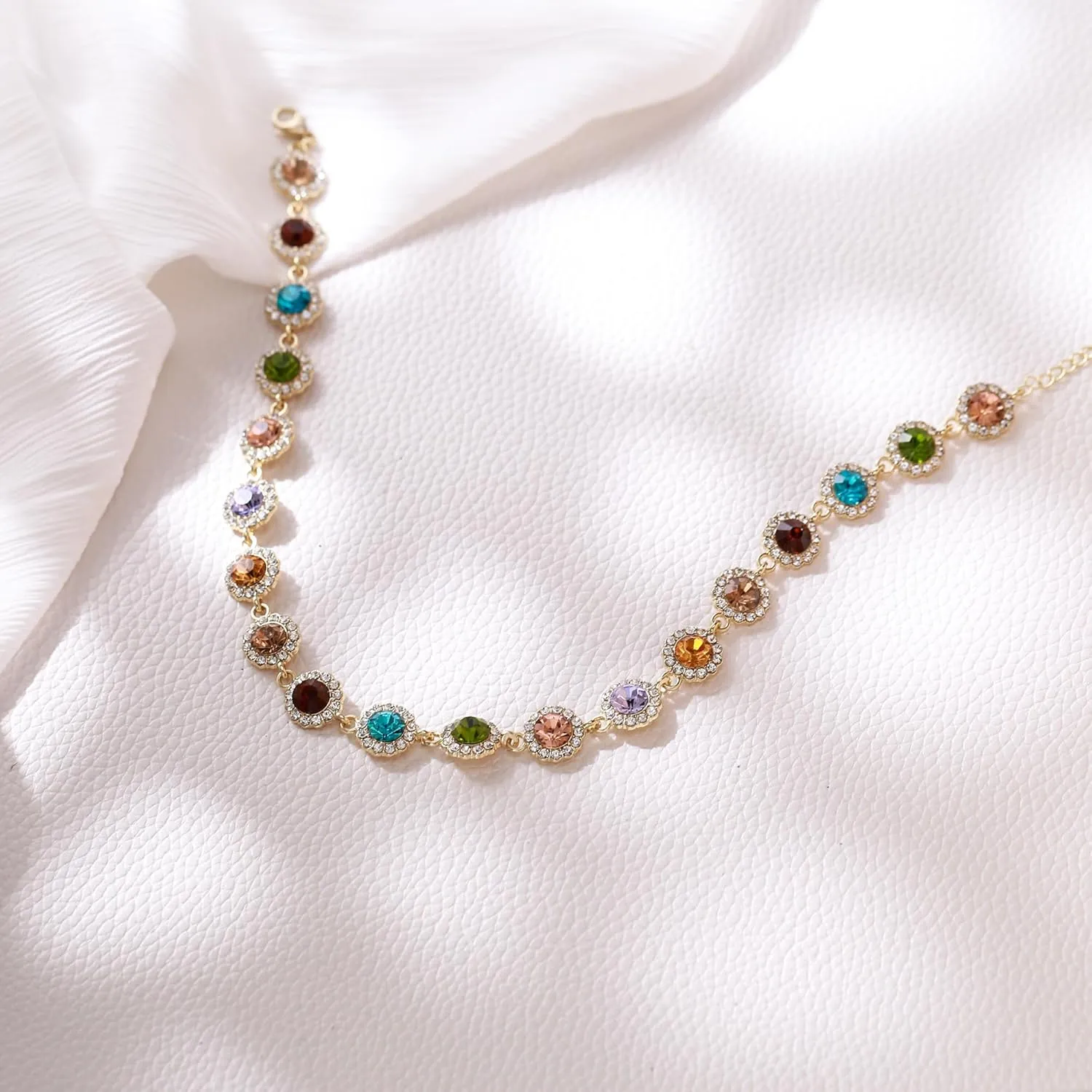 EleQueen Costume Crystal Choker Necklace for Women, Rhinsetone Prom Party Jewelry for Women