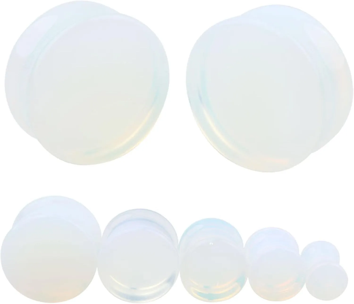 Epinki Mens Body Piercing Jewelry, 4PCS Ear Gauges Opal Stone Women Gauge Ear Stretching Kit