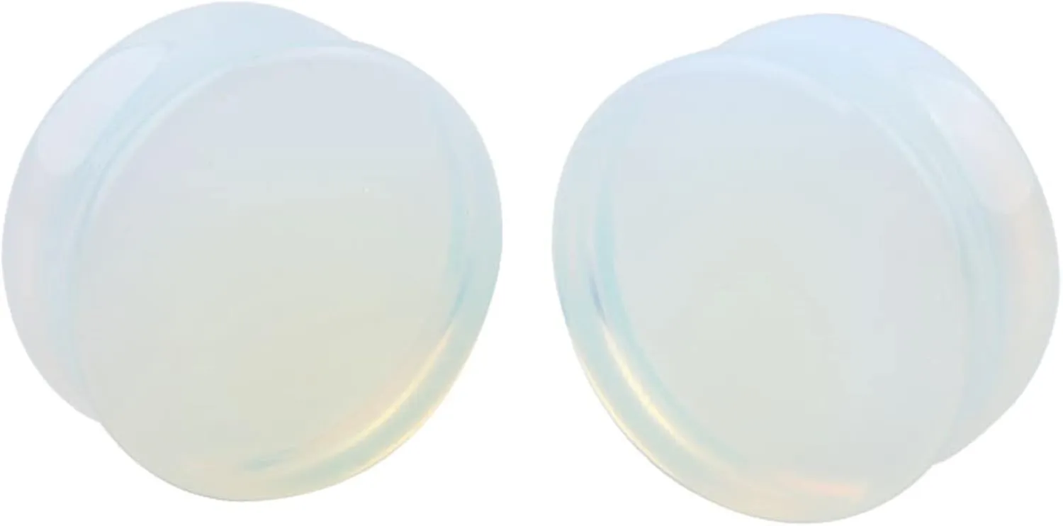 Epinki Mens Body Piercing Jewelry, 4PCS Ear Gauges Opal Stone Women Gauge Ear Stretching Kit