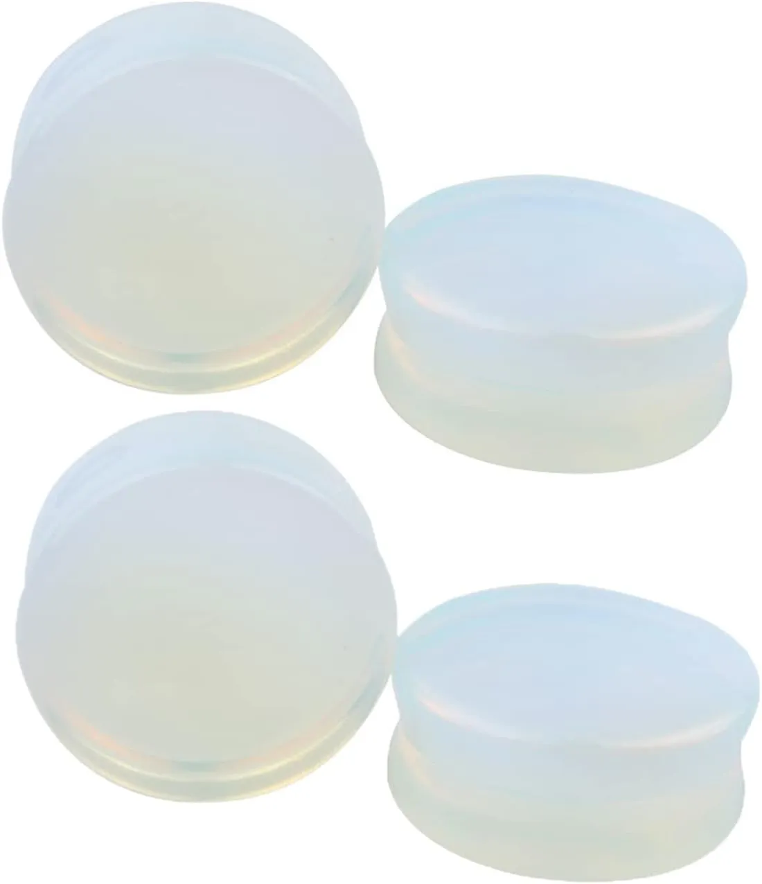 Epinki Mens Body Piercing Jewelry, 4PCS Ear Gauges Opal Stone Women Gauge Ear Stretching Kit