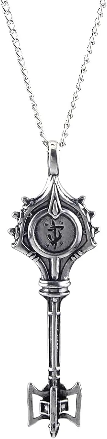 Eternal Key Necklace Vintage Doublesided Engraving 3D Key Penant Necklaces for Fans Jewelry Accessories