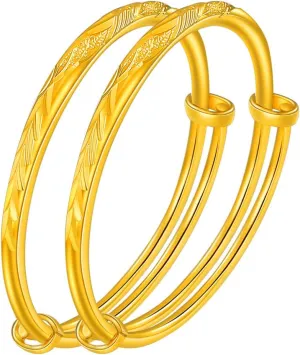 Ethlyn Mini Size bracelets for girl boys 18K Gold Plated Kids Charm Bangles &Bracelets Birthday Christmas Gift