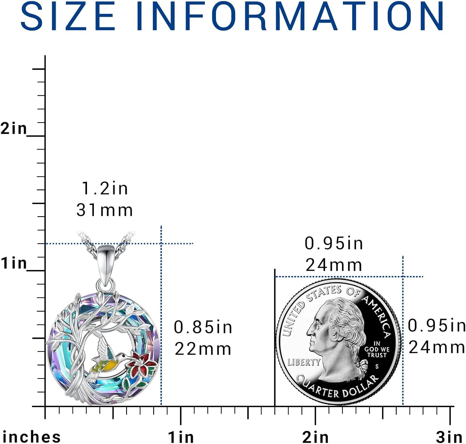 Eusense Hummingbird Necklace for Women Men 925 Sterling Silver Hummingbird Pendant Hummingbird Jewelry Humming Bird Necklaces Gifts for Mom Grandma Her Him