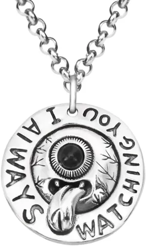 Evil Eye Pendant Necklaces 925 Sterling Silver Coin Necklace Vintage Protection Jewelry Amulet Gift for Women