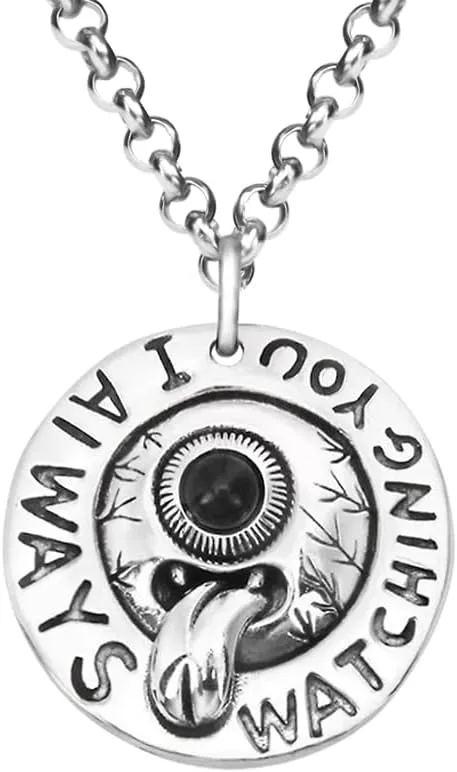 Evil Eye Pendant Necklaces 925 Sterling Silver Coin Necklace Vintage Protection Jewelry Amulet Gift for Women