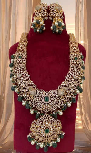 Exquisite Jaipuri Indian Wedding Polki Necklace Set, Rajsthani Traditional Polki Jewelry, Indian Polki Necklace Set, Celebrity Necklace Earrings Set, Bollywood Design Polki Jewelry