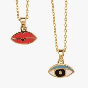 Eyes & Lips - Double Sided Pendant