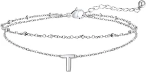 FaithHeart Initial Ankle Bracelets for Women, Waterproof 14k Gold Plated Initial Anklets Non Tarnish Stainless Steel Layered Anklet Summer Beach Foot Jewelry