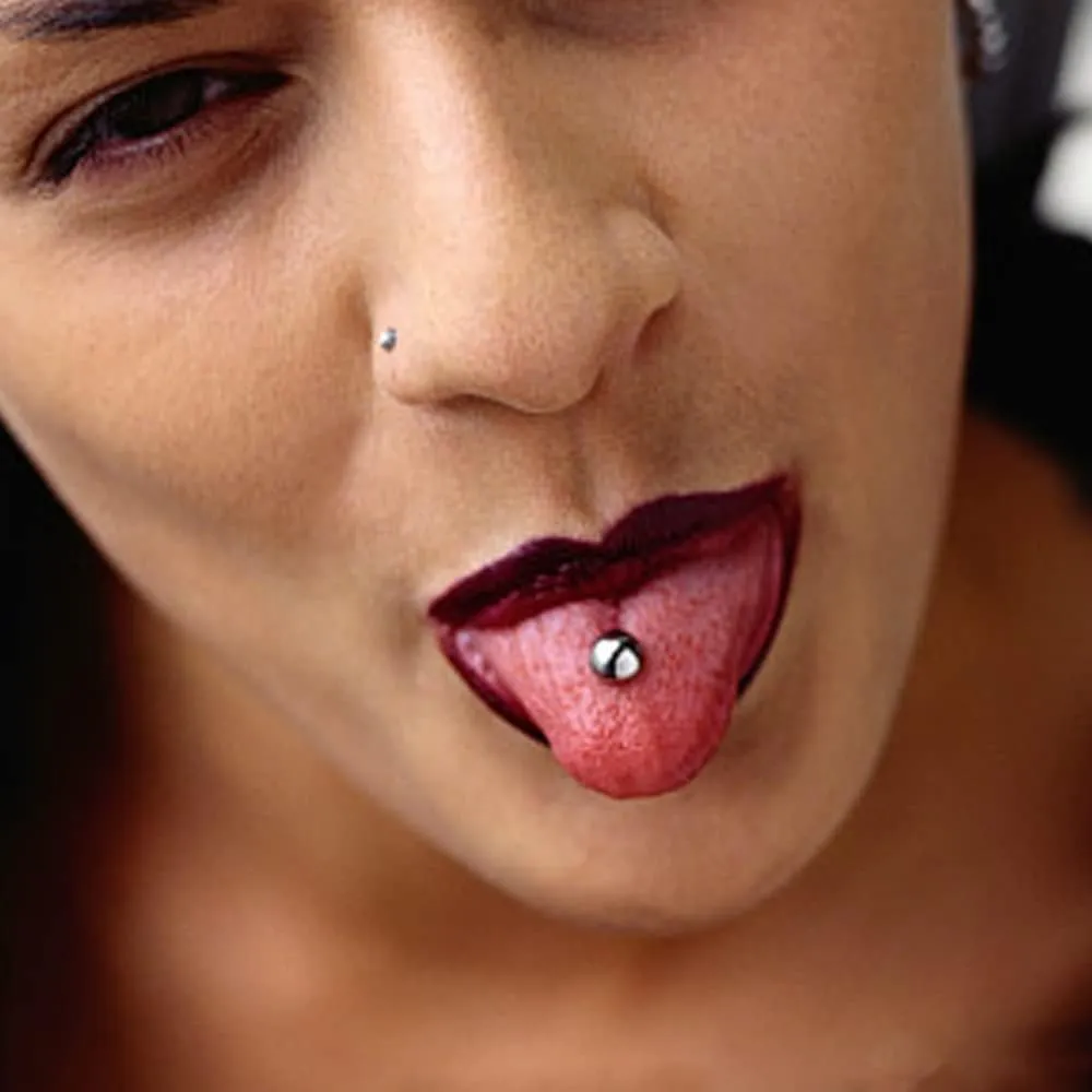 FINREZIO 14G 12-18mm Stainless Steel Nipple Tongue Ring Barbell Nipplerings Body Piercing Jewelry 12Pcs