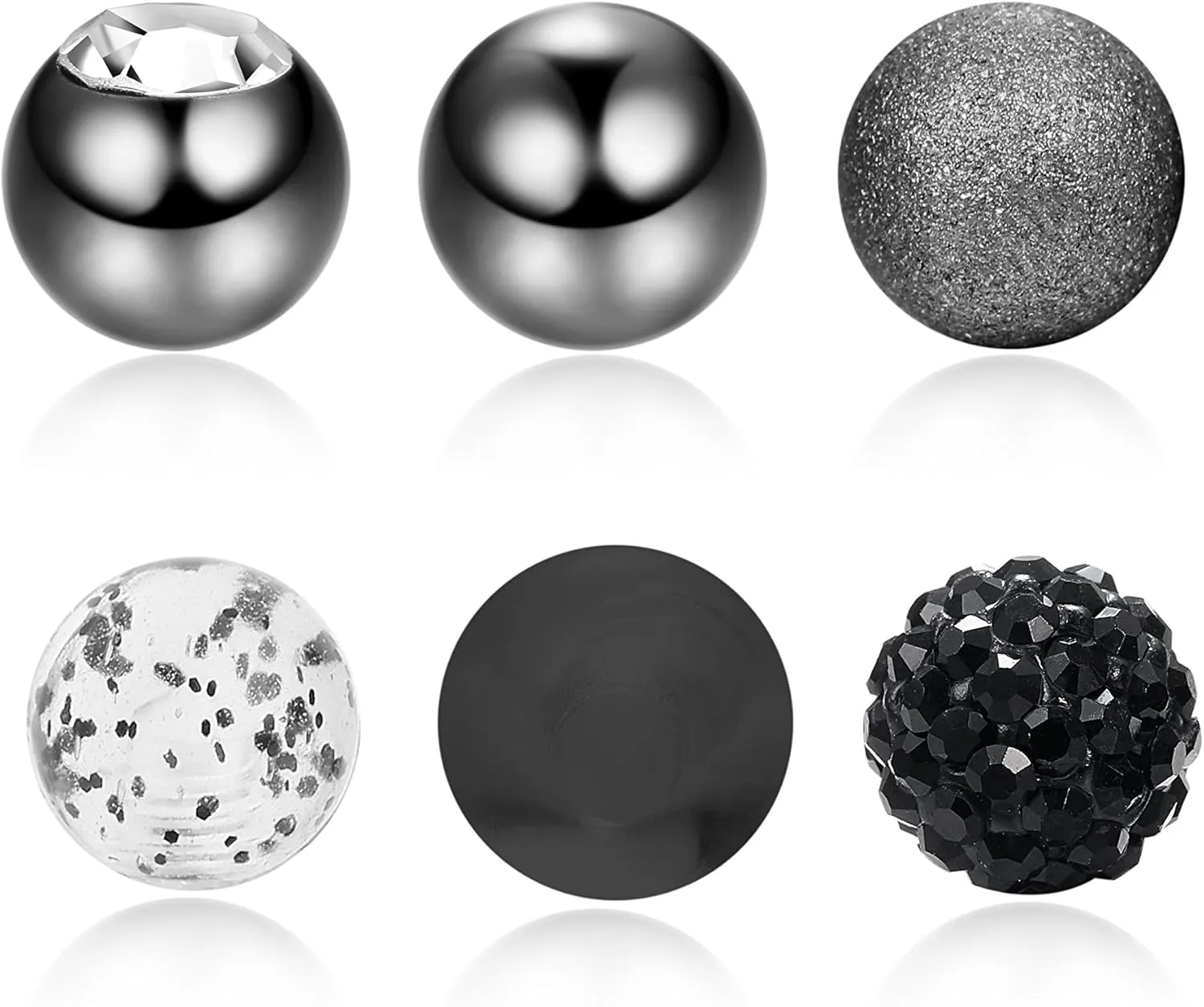 FINREZIO 14G 12-18mm Stainless Steel Nipple Tongue Ring Barbell Nipplerings Body Piercing Jewelry 12Pcs