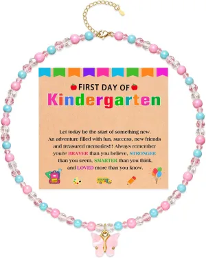First Day of Kindergarten Gifts Beautiful Butterfly Beads Necklace