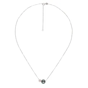 Floating Tahitian & Akoya Pearl Pendant