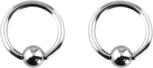 Forbidden Body Jewelry 12G-OG Surgical Steel Piercing Hoops Large Gauge Size Captive Bead Body Piercing Rings 2pcs (Select Gauge/Diameter)
