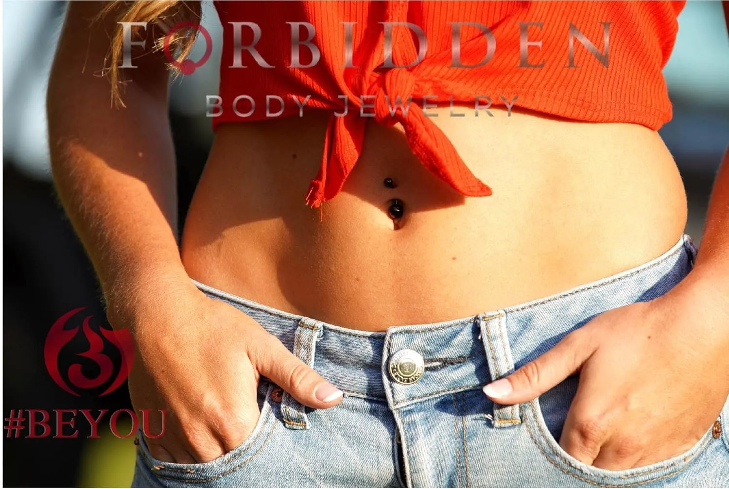 Forbidden Body Jewelry 14G Belly Button Rings Surgical Steel High Shine Double Ball Belly Ring Titanium IP Plated