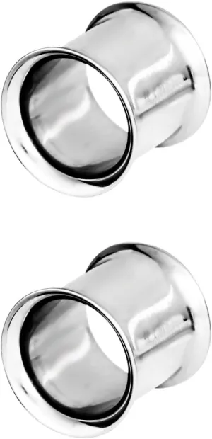 Forbidden Body Jewelry Ear Gauges, Ear Tunnels, Tunnels For Ears, Surgical Steel Mirror Finish Double Flared Tunnel Plug Earrings