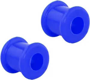 Forbidden Body Jewelry Set of 0G Ultra Soft Comfort Fit Silicone Ear Gauges, 0 Gauge 8mm Flat Double Flared Tunnel Plug Earrings