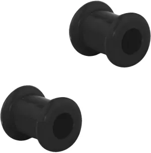 Forbidden Body Jewelry Set of 2G Ultra Soft Comfort Fit Silicone Ear Gauges, 2 Gauge 6mm Flat Double Flared Tunnel Plug Earrings