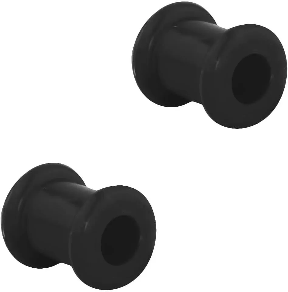 Forbidden Body Jewelry Set of 2G Ultra Soft Comfort Fit Silicone Ear Gauges, 2 Gauge 6mm Flat Double Flared Tunnel Plug Earrings