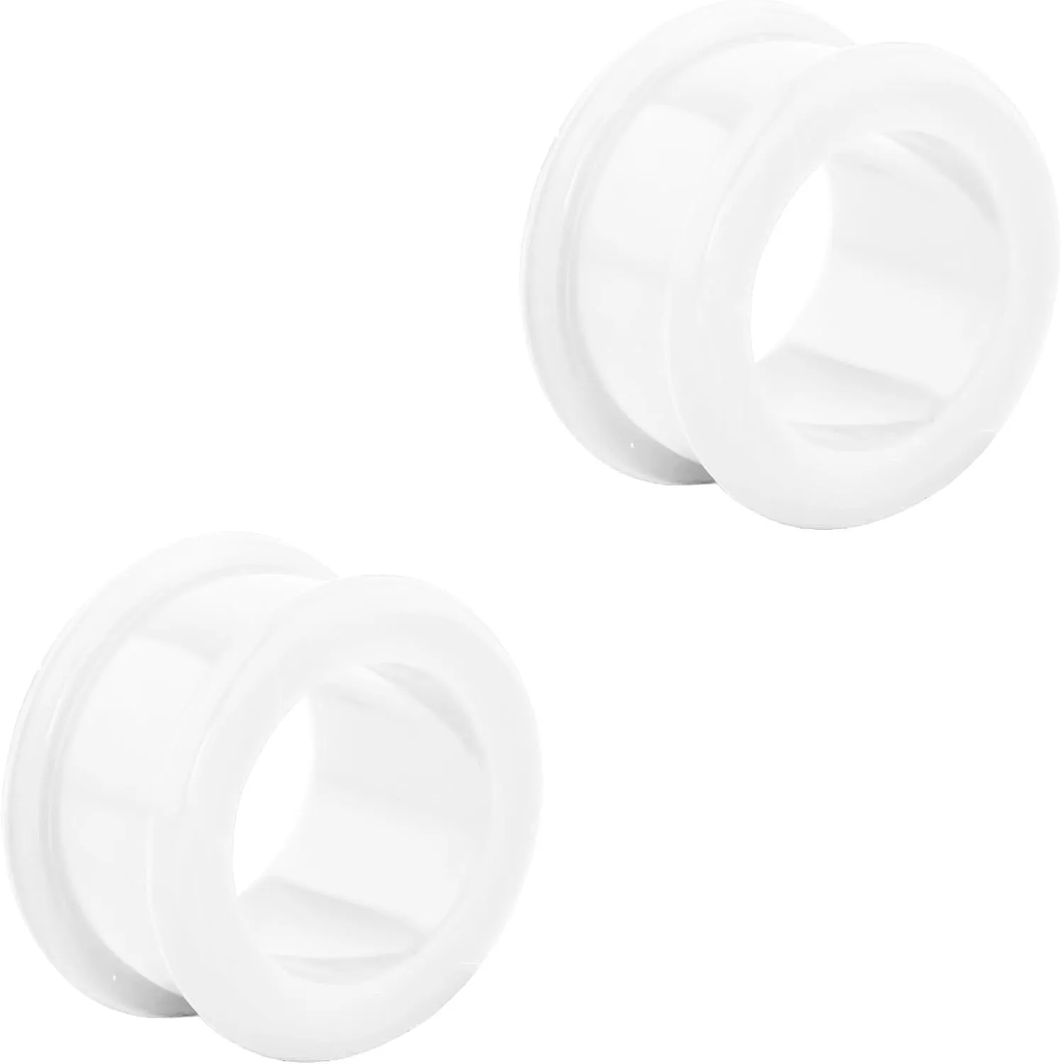 Forbidden Body Jewelry Set of 5/8 Inch Ultra Soft Comfort Fit Silicone Ear Gauges, 16mm Flat Double Flared Tunnel Plug Earrings