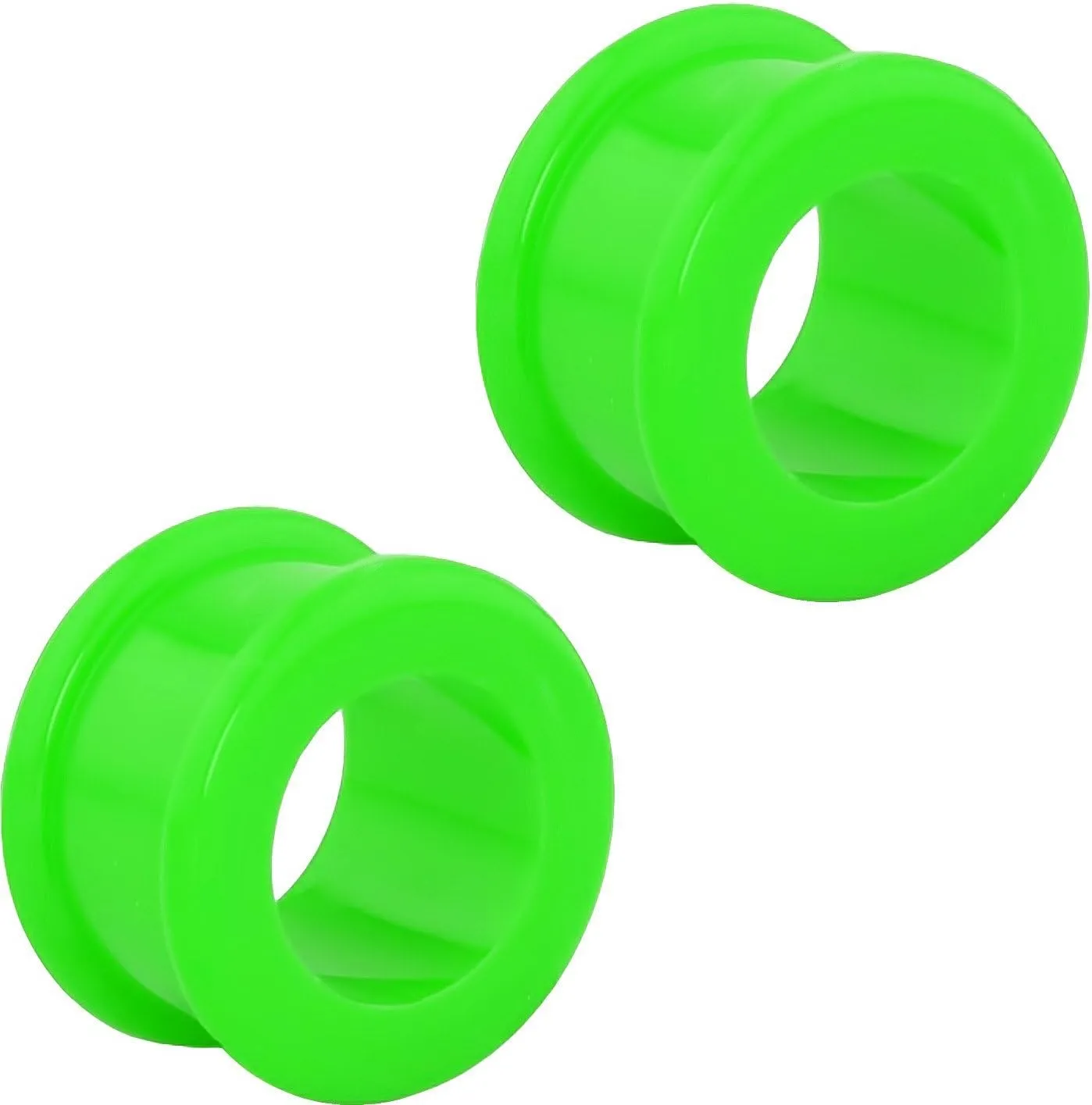 Forbidden Body Jewelry Set of 9/16 Inch Ultra Soft Comfort Fit Silicone Ear Gauges, 14mm Flat Double Flared Tunnel Plug Earrings