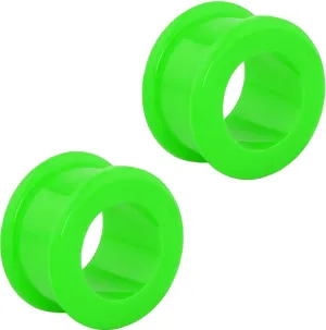 Forbidden Body Jewelry Set of 9/16 Inch Ultra Soft Comfort Fit Silicone Ear Gauges, 14mm Flat Double Flared Tunnel Plug Earrings