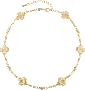 Four-leaf Clover Cherry Lightning Hamburg Lemon Bow Mushrooms Laser Ball Cowboy Hat Dice Bead Choker Necklace for Women,18K Gold Plated CZ Necklace Jewelry Gift for Birthday Valentine Graduation