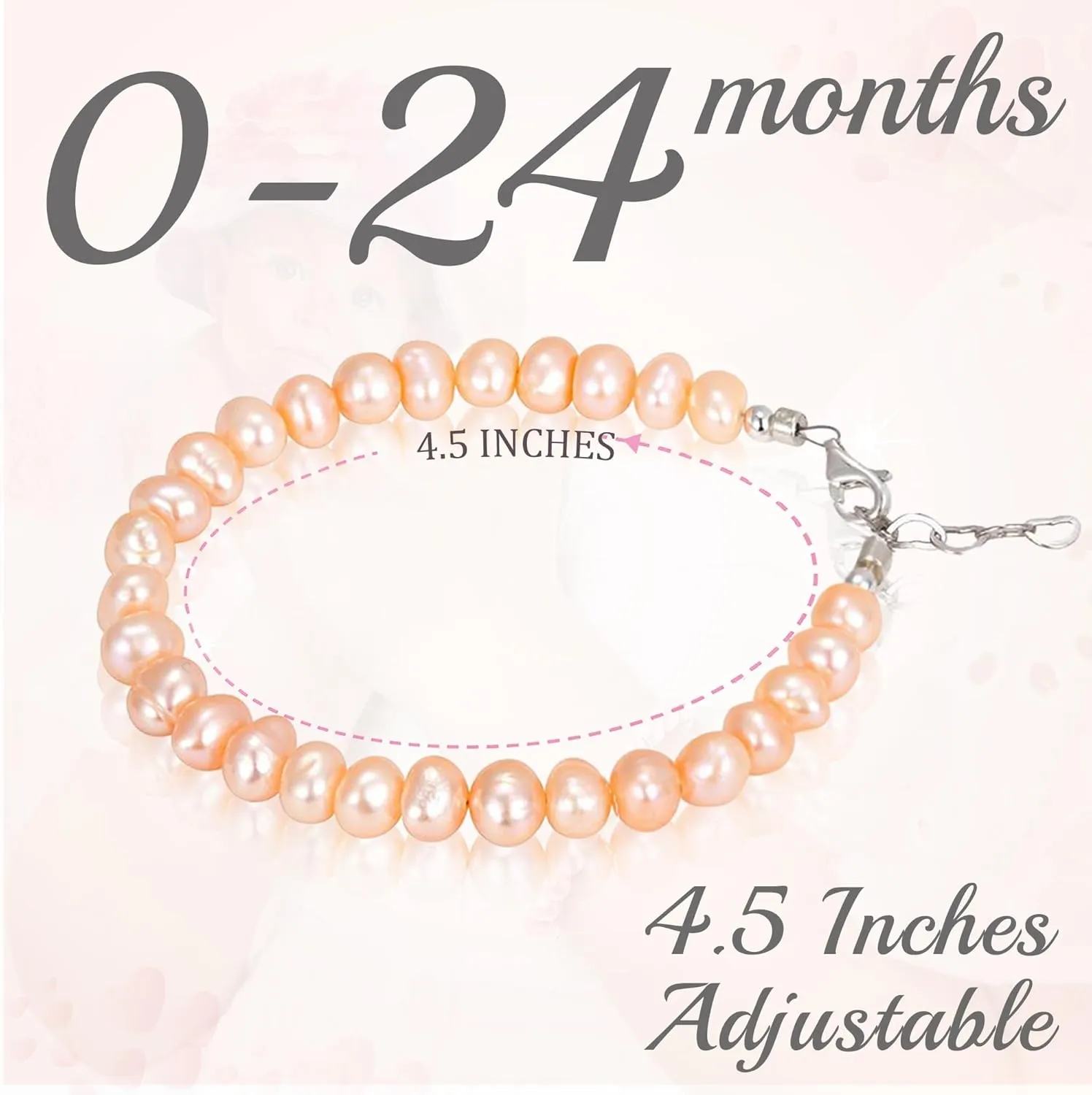Freshwater Cultured Pearl Bracelet, Sterling Silver Jewelry. Bracelets for Girls, Girl Birthday Gifts, Keepsake Baby Girl gift