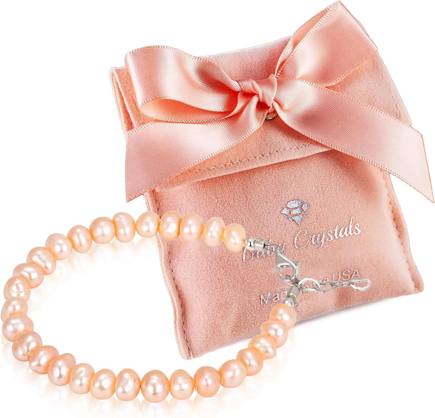 Freshwater Cultured Pearl Bracelet, Sterling Silver Jewelry. Bracelets for Girls, Girl Birthday Gifts, Keepsake Baby Girl gift