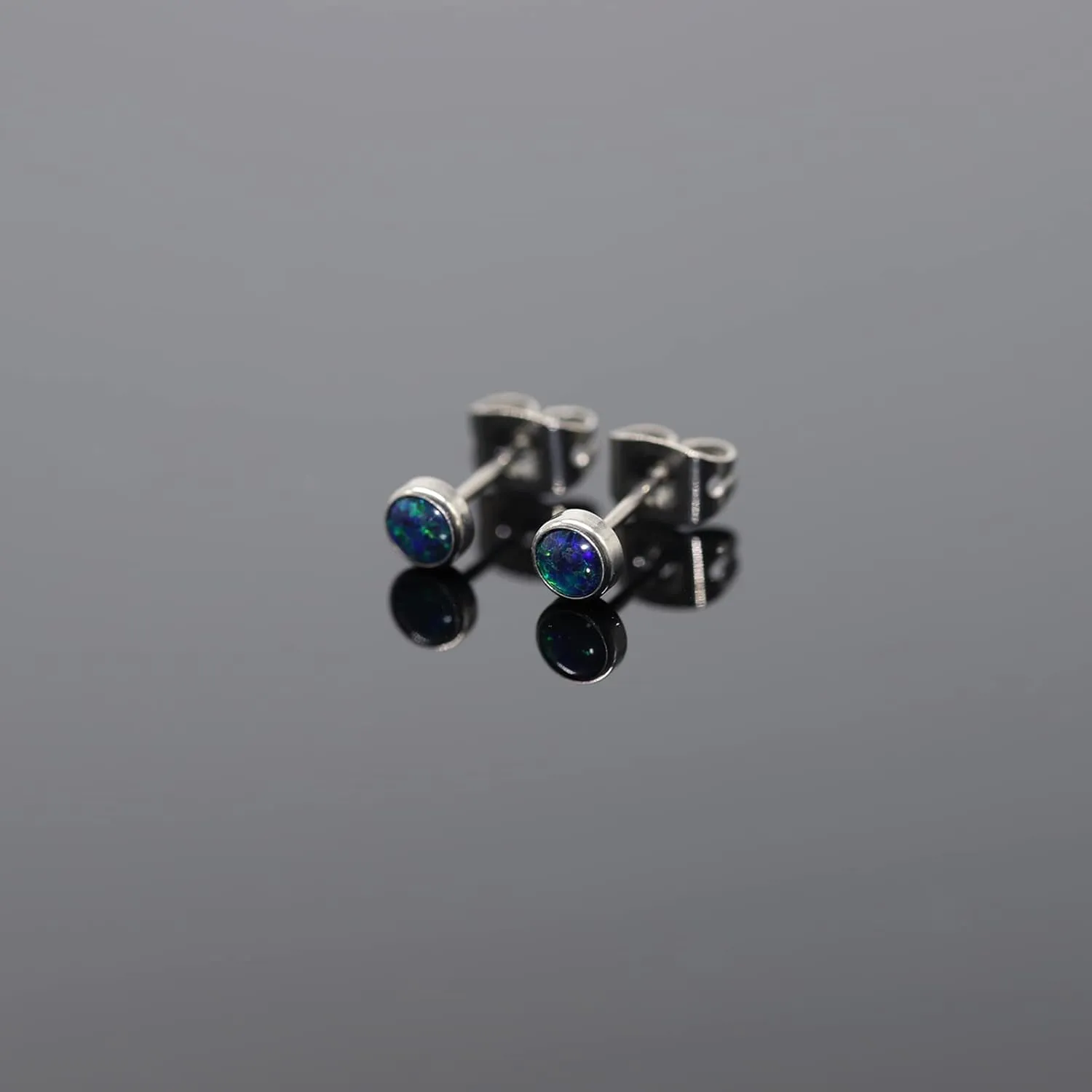 G23 Titanium Opal Stud Earrings for Women Girls Hypoallergenic Earring with 4mm 5mm Birthstone for Sensitive Ear Fashion Women's Jewelry(2pcs)
