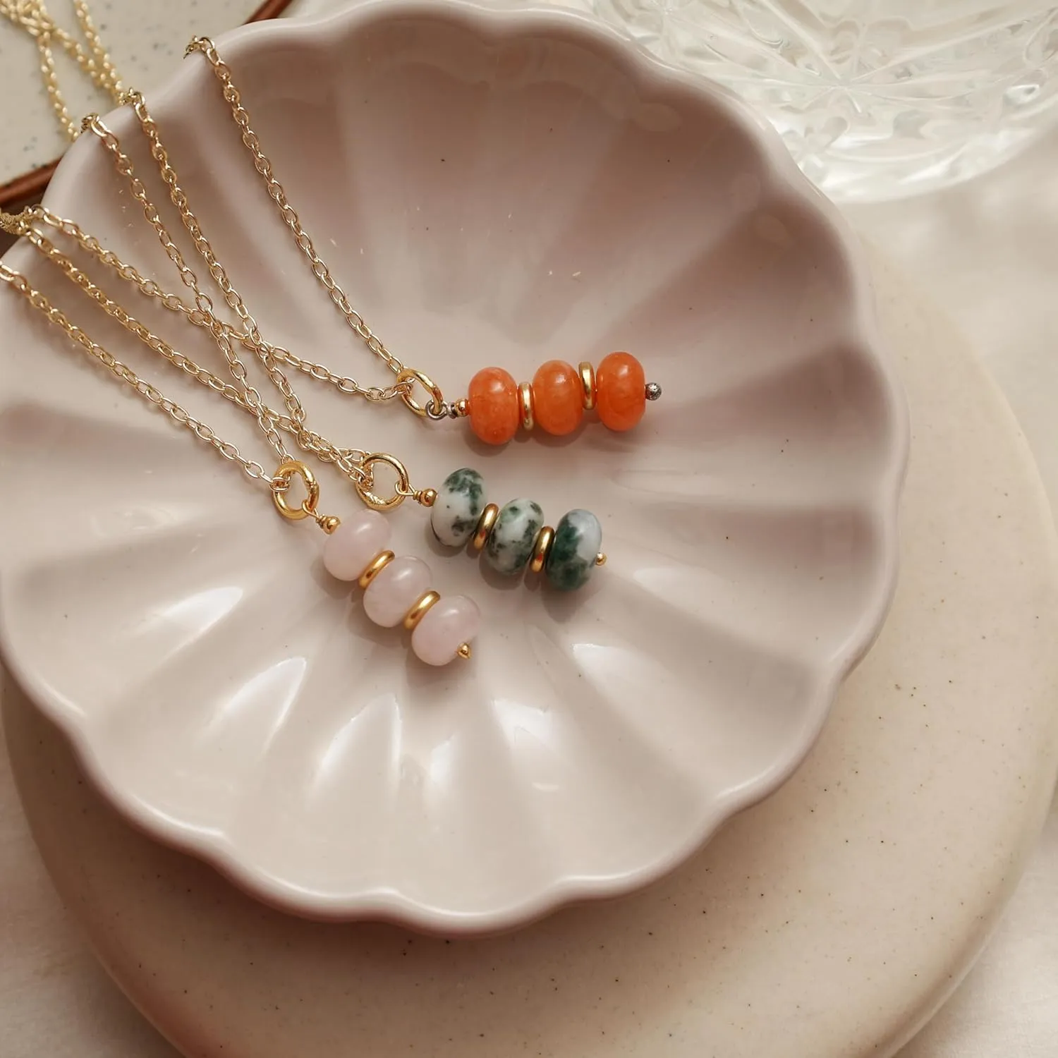 Gempires Real Carnelian Pendant Necklace July Birthstone Gemstone Jewelry Hypoallergenic 18 Inch Gold Plated Minimalist Handmade Jewelry Gifts For Her