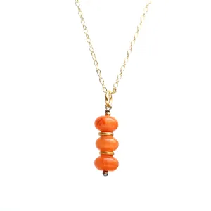 Gempires Real Carnelian Pendant Necklace July Birthstone Gemstone Jewelry Hypoallergenic 18 Inch Gold Plated Minimalist Handmade Jewelry Gifts For Her
