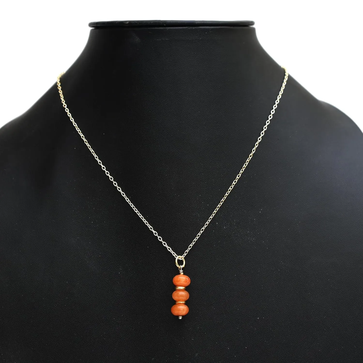 Gempires Real Carnelian Pendant Necklace July Birthstone Gemstone Jewelry Hypoallergenic 18 Inch Gold Plated Minimalist Handmade Jewelry Gifts For Her