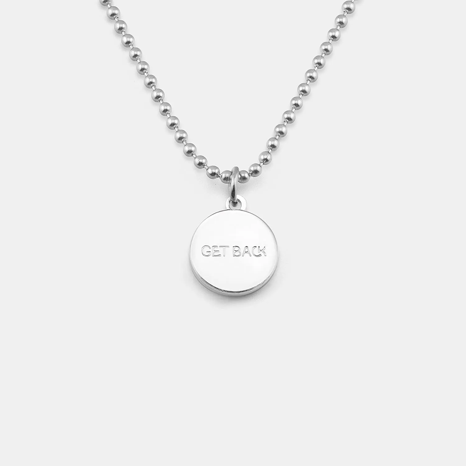 Get Back Necklaces St. Christopher Surf Necklace | Small,  Silver Plated Medallion, 18 Aluminum Ball Chain