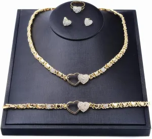 Giffor Jewelry Set 14K Gold Filled Necklaces Sets For Women Earrings With Bracelets Gifts