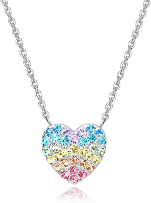 Gold Heart Star Necklace for Women,Chunky Heart Star Y2K Necklaces Birthstone Pendant Jewelry Gifts