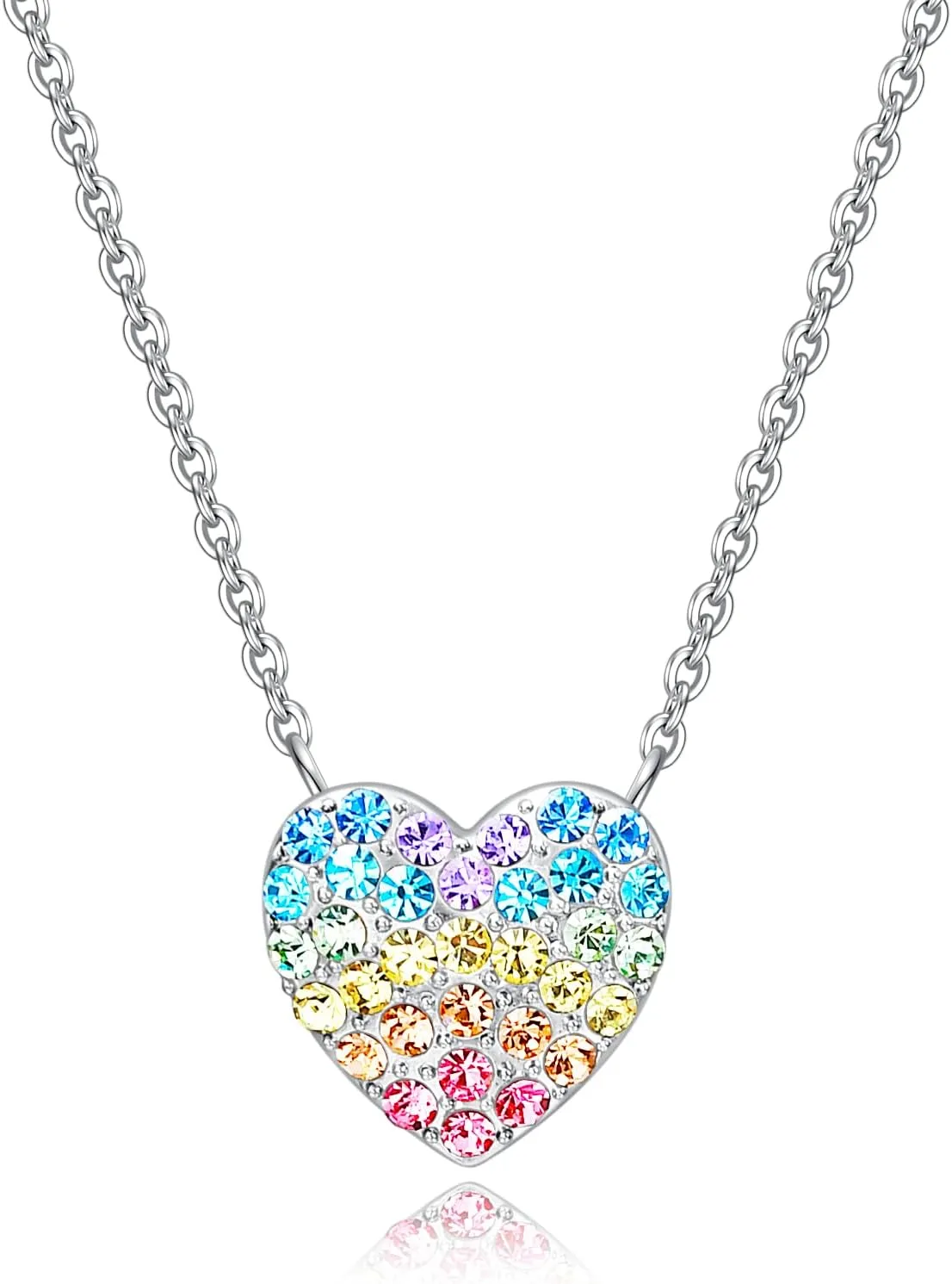 Gold Heart Star Necklace for Women,Chunky Heart Star Y2K Necklaces Birthstone Pendant Jewelry Gifts