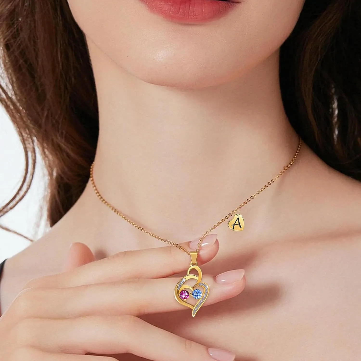 Gold Plated Initial Letter Necklaces for Women Girls, Personalized Jewelry Gifts for Mother's Day from Daughter Son