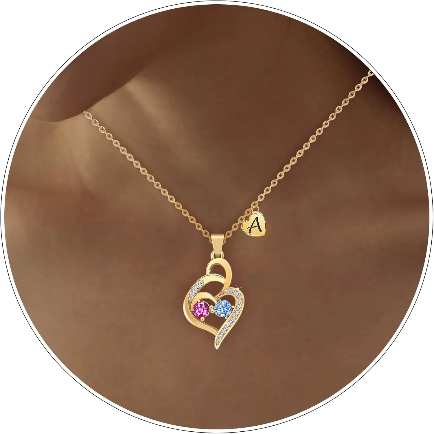 Gold Plated Initial Letter Necklaces for Women Girls, Personalized Jewelry Gifts for Mother's Day from Daughter Son