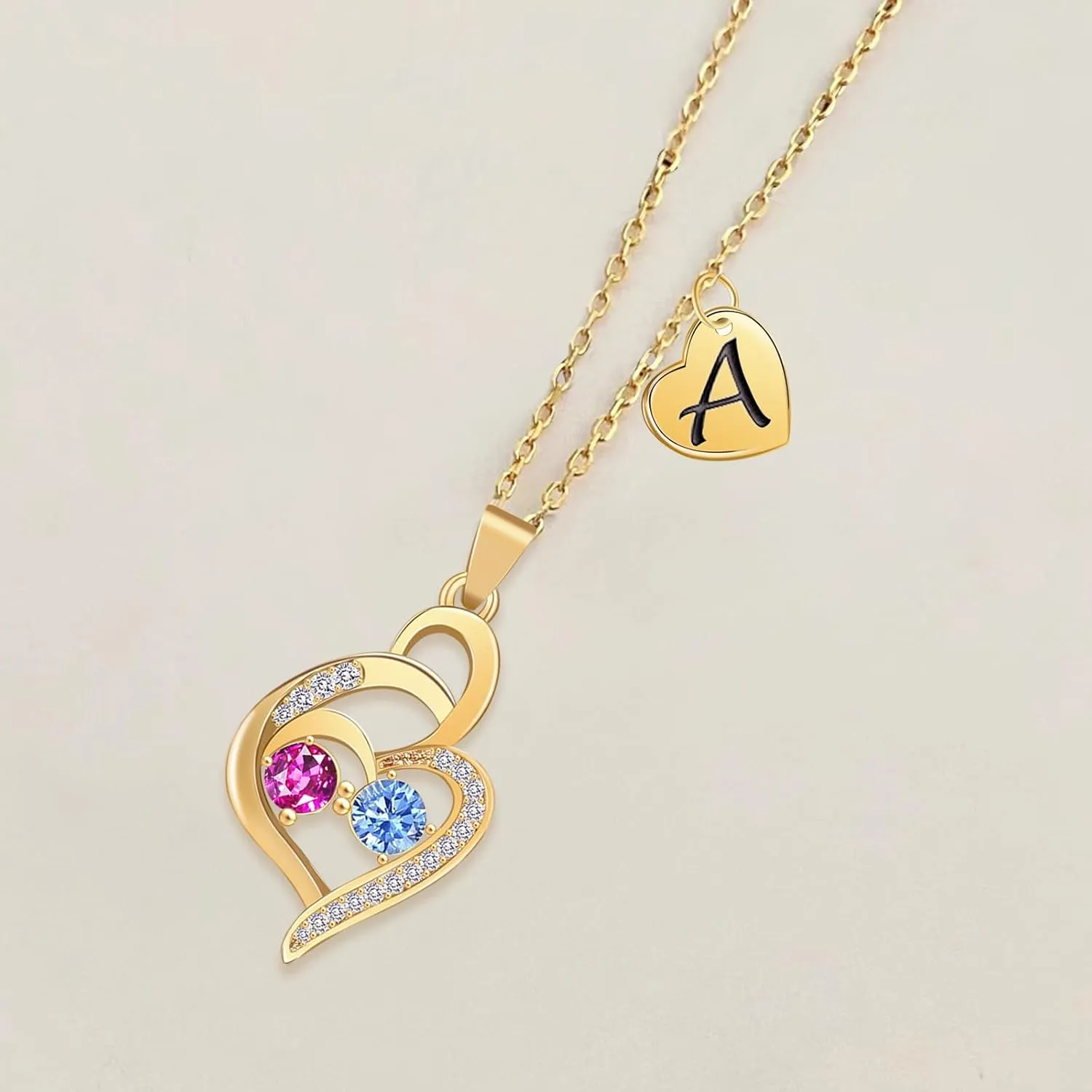 Gold Plated Initial Letter Necklaces for Women Girls, Personalized Jewelry Gifts for Mother's Day from Daughter Son
