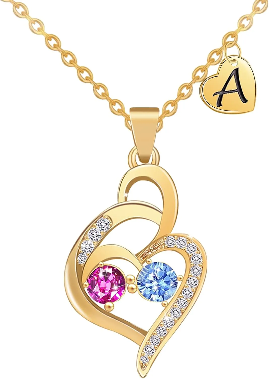Gold Plated Initial Letter Necklaces for Women Girls, Personalized Jewelry Gifts for Mother's Day from Daughter Son