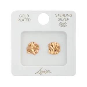 Gold Plated Organic Round Circle Earring
