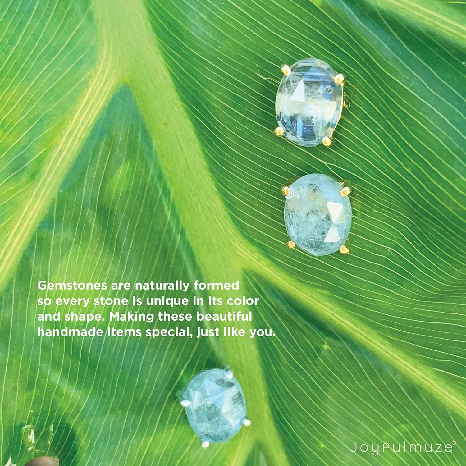Gold Stud Aquamarine Earrings, Blue Emerald Cut Stone, 14K Micro Gold Over Sterling Silver 925, Beautiful Genuine Gemstone, Jewelry Gift For Women, 2CT 6mm (Aquamarine-Gold)