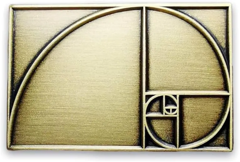 Golden ratio Metal Lapel Pin Fibonacci digital graphic badge brooch for backpack and coat