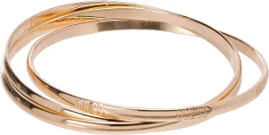 GUESS "Basic" Gold 3 Piece Interlocking Bangle Bracelet