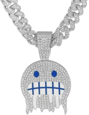 GuoShuang Cuban Link Chain for Men Women with Pendant,miami Ice Out Diamond Cuban Link Necklace Hip Hop Jewelry