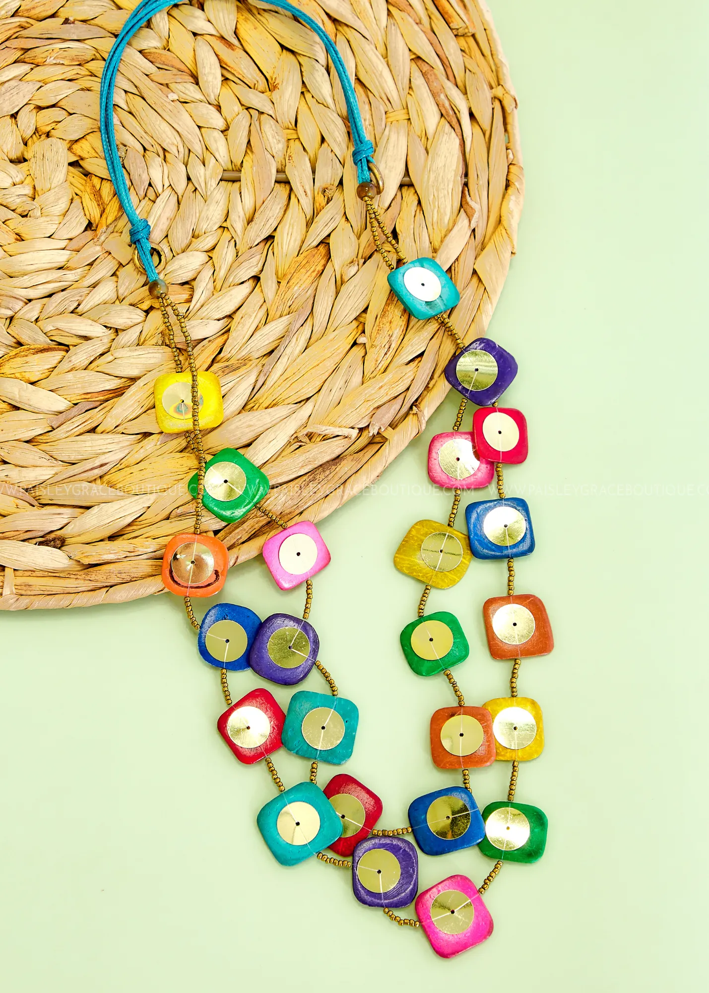 Gwyn Multicolored Necklace & Earring Set