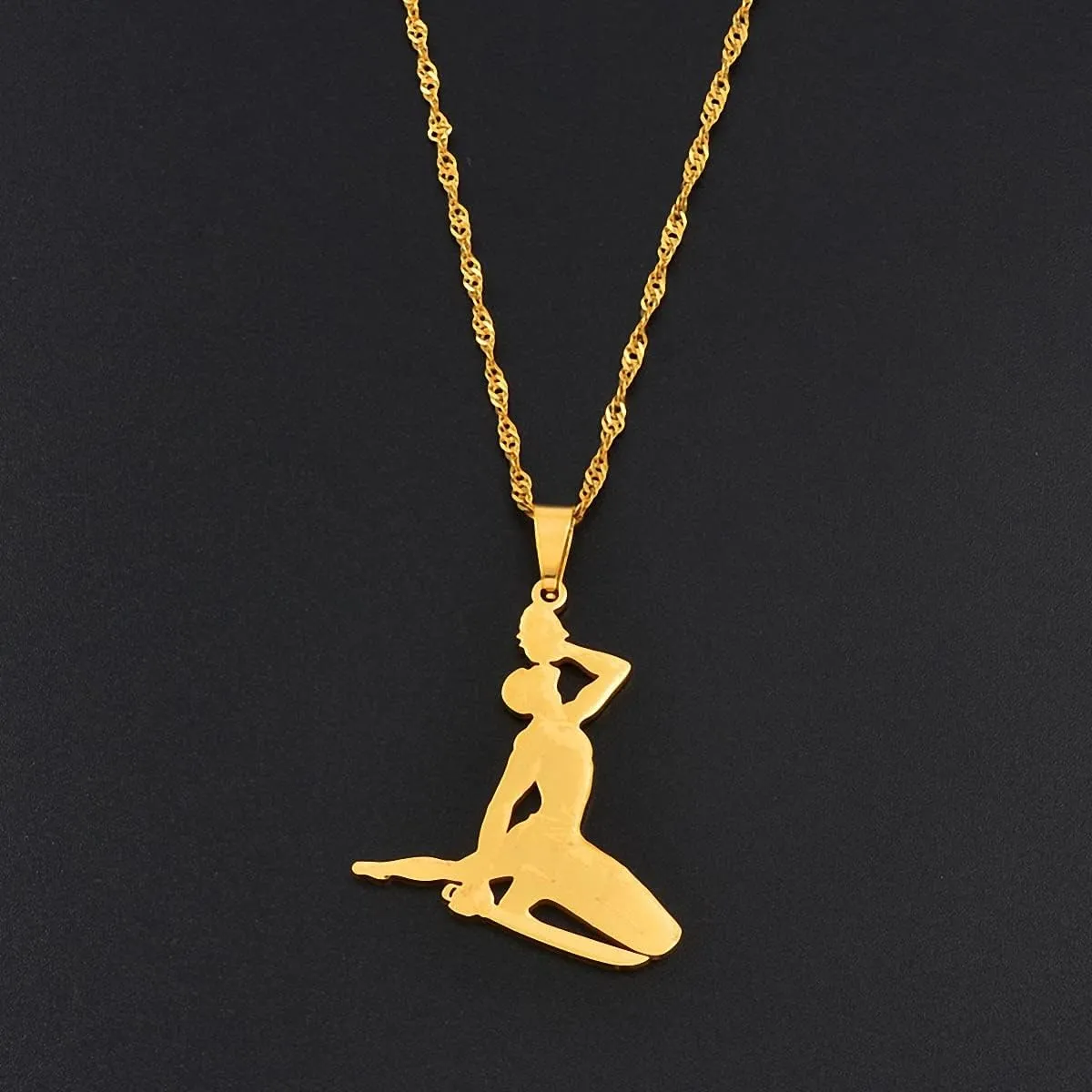 Haiti Pendant Necklace Mawon Ayiti Haiti Men Stainless Steel Pendant Necklace