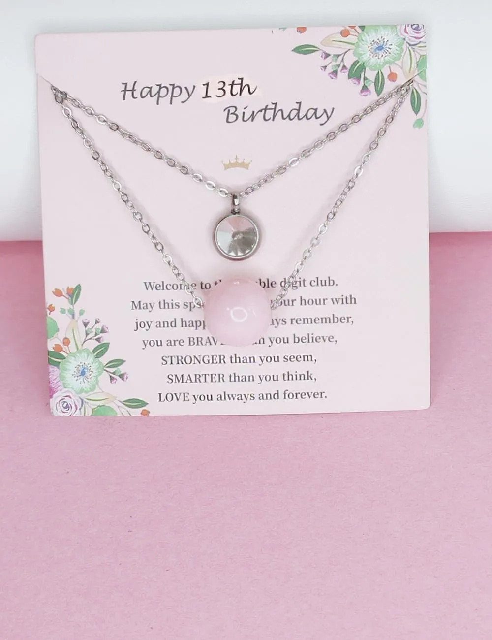 Happy Birthday Gifts for a 13 Year Old Girl Birthstone Personalized Layered Chain Necklaces for Teen Girls